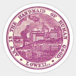 1909 City of Lowell Massachusetts Logo Sticker